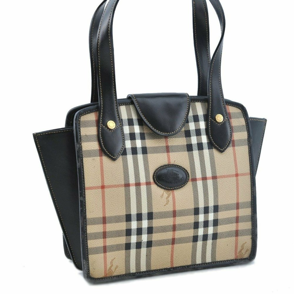 Authentic Burberrys Nova Check Shoulder Hand Bag